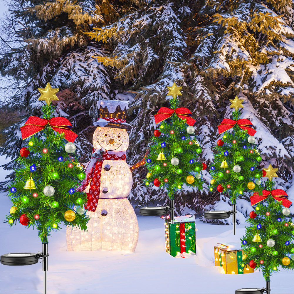 【Buy 1 Get 1 Free】Solar Color LED Christmas Tree Ground Light