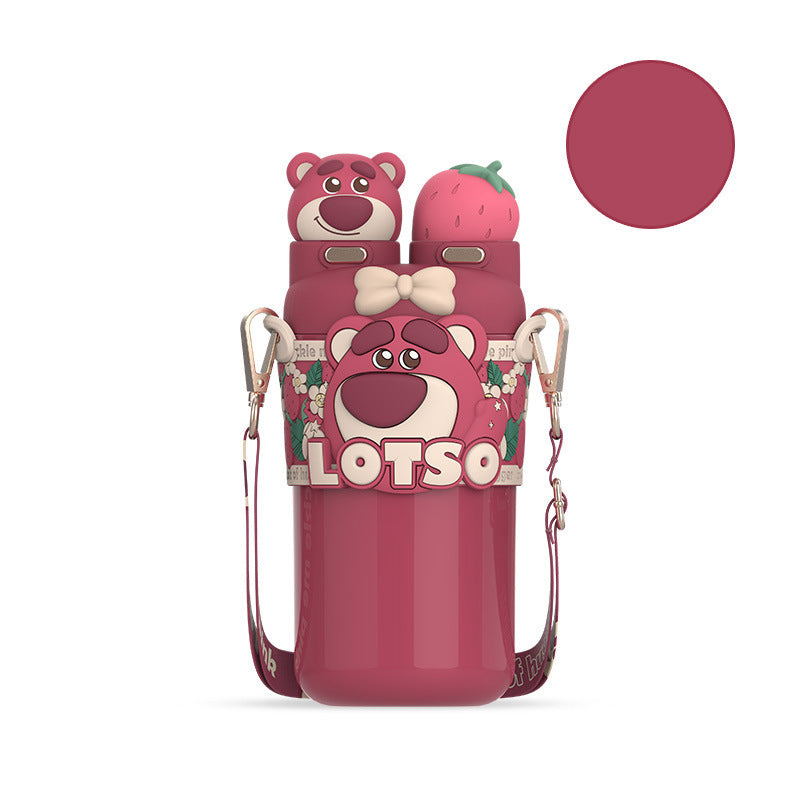 Aikos Lolita double drink thermos stainless steel children's thermos
