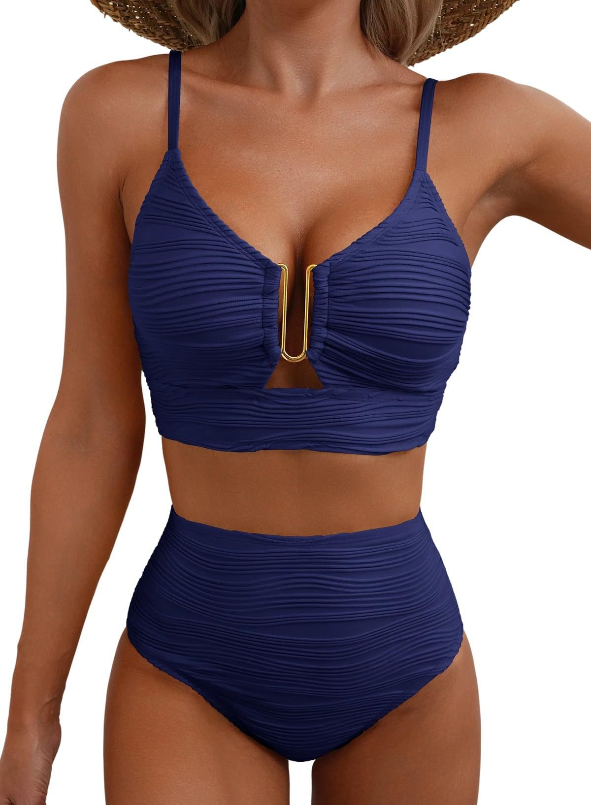 Textured Fitted Bikini