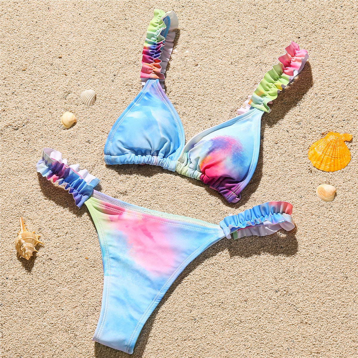 Sexy ruffled bikini