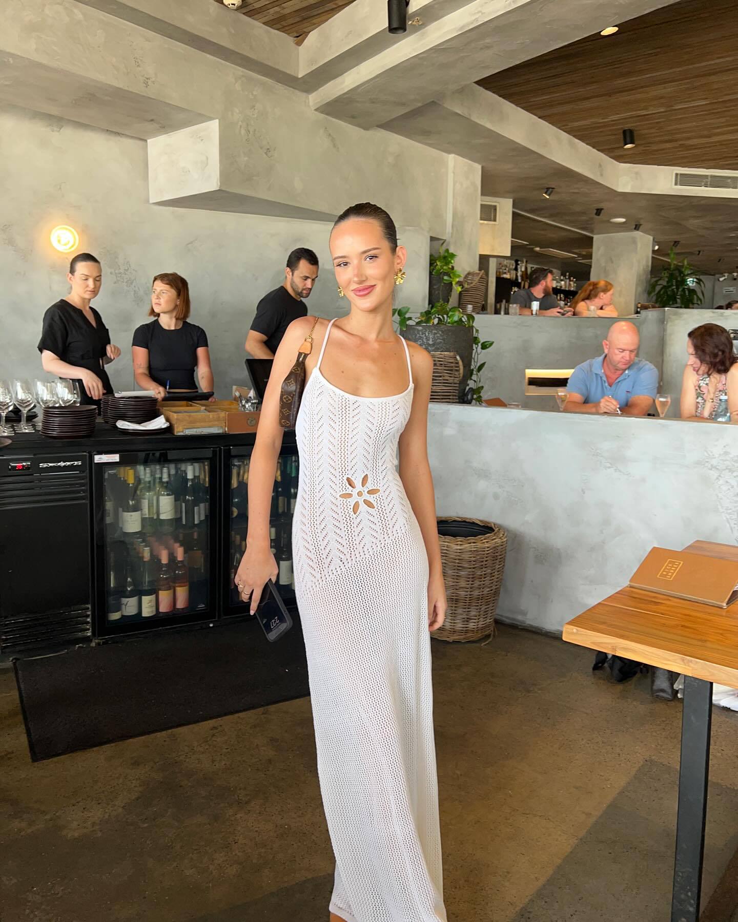 Crocheted Flower Hollow Beach Dress