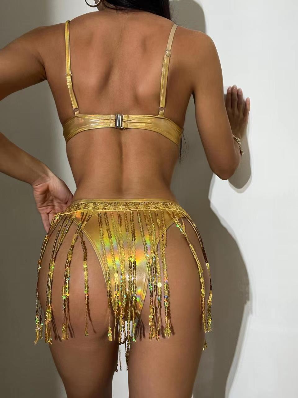 Sequined Fringe Bikini Party