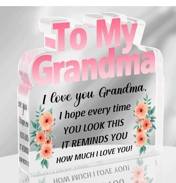 Acrylic gift for grandma