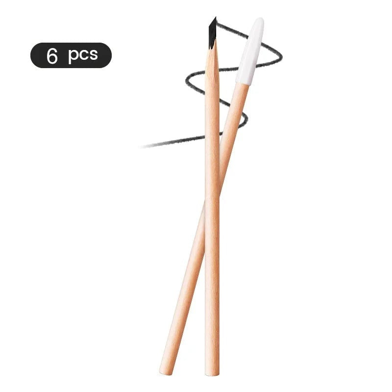 Waterproof Wooden Eyebrow Pencil (6PCS)