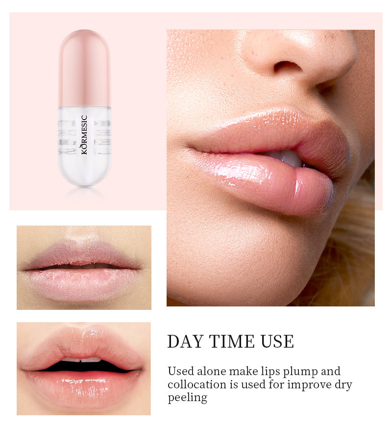 Lip Plumper, Natural Lip Plumper and Lip Care Serum, Lip Enhancer for Fuller, Lip Mask, Beautiful Fuller, Hydrating & Reduce Fine Lines 5.5ML (Day& Night)