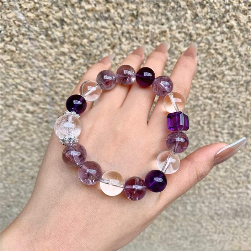 Amethyst Psychedelic Neural Rewire Crystal Bracelet