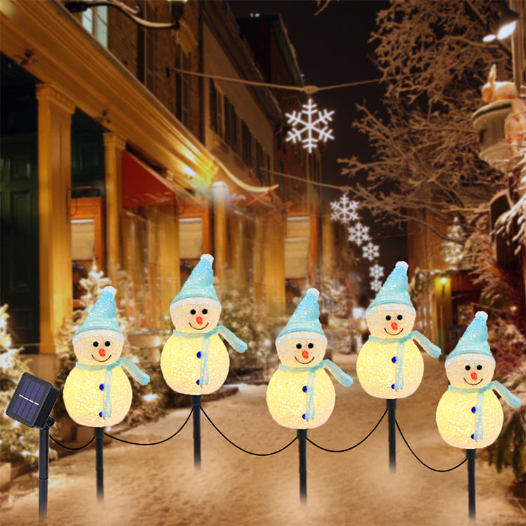 Solar Snowman Light Waterproof Outdoor Landscape Light