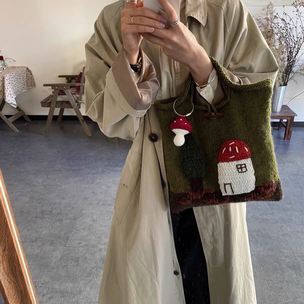 Original Mushroom House Hand-woven Bag