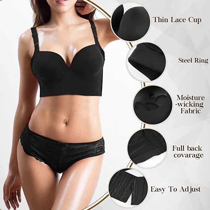Full-Back Coverage Bra (2PCS)