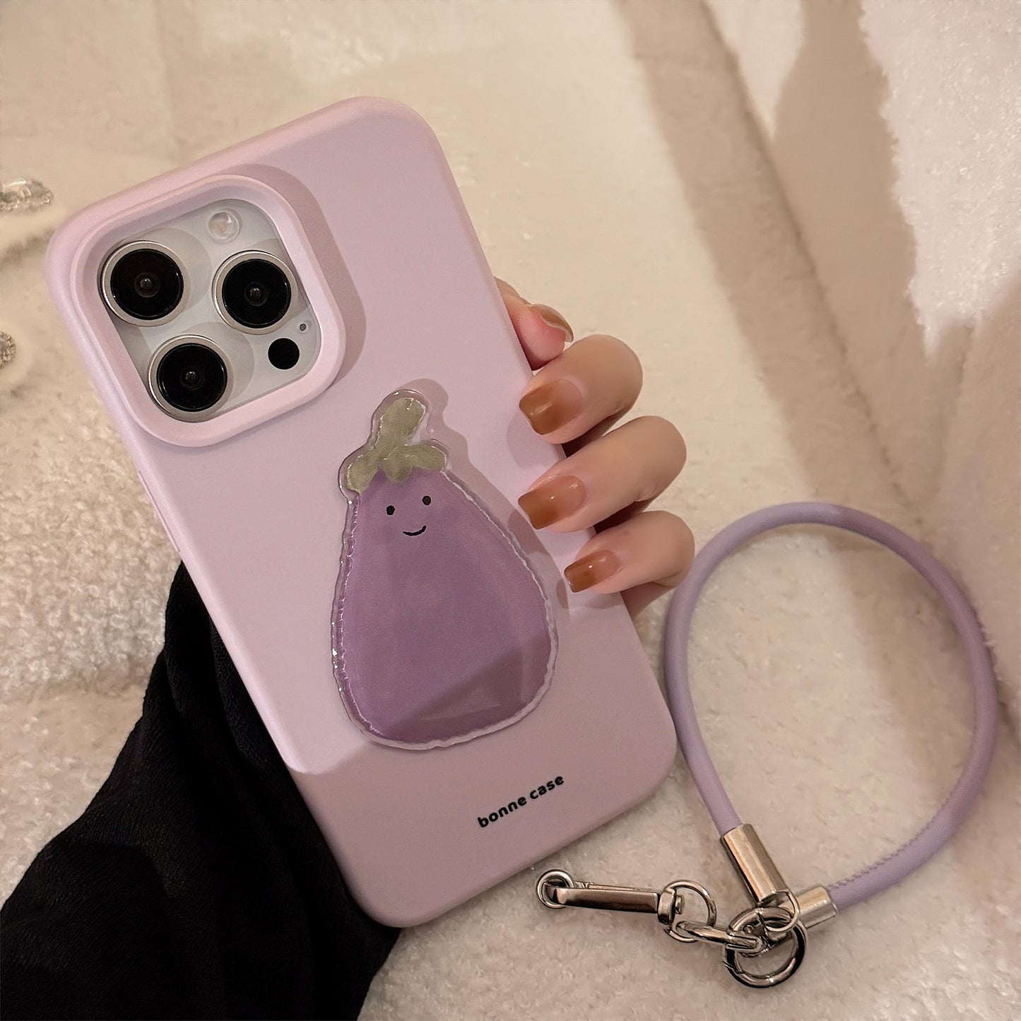 Suitable for iPhone 16 mobile phone case Healing Eggplant