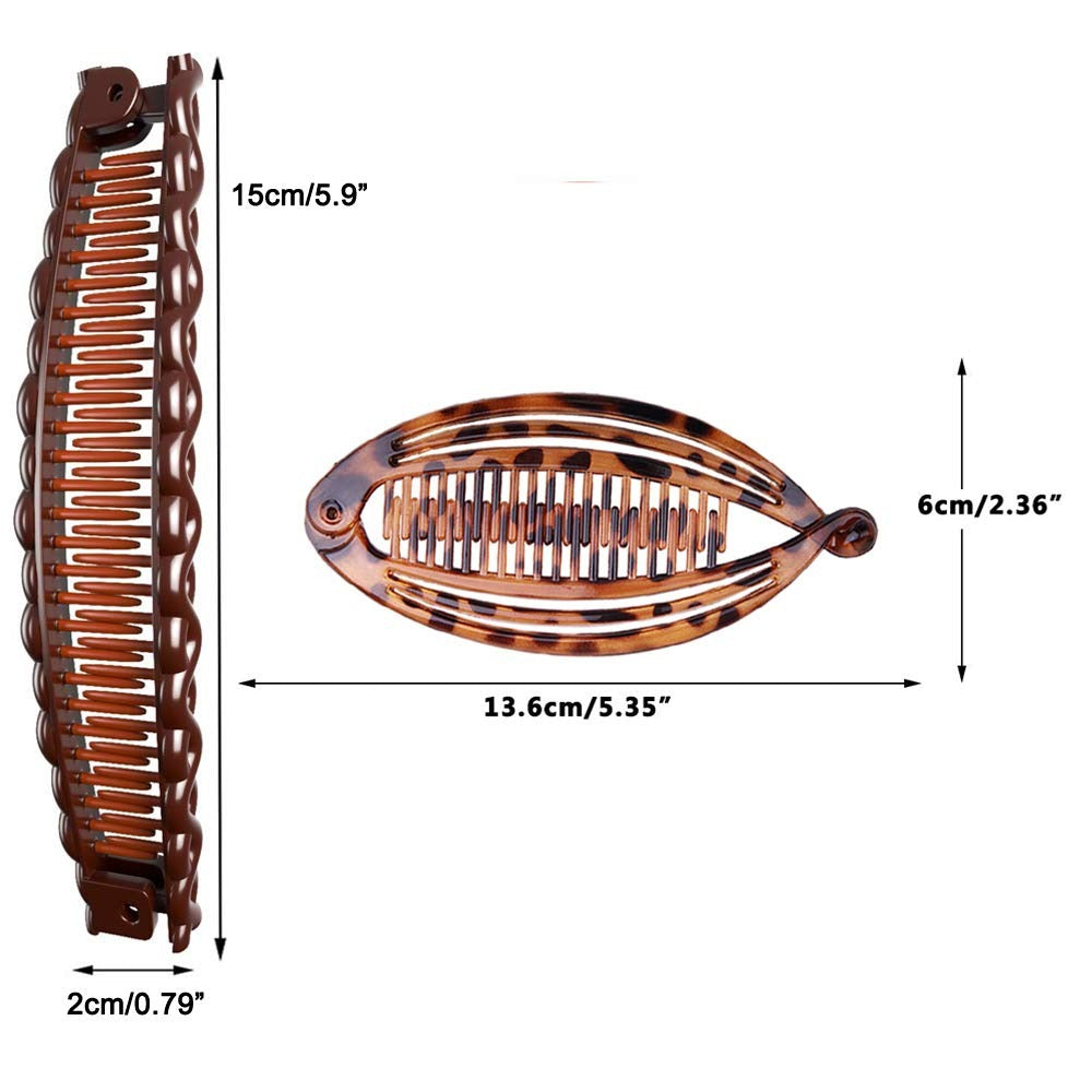 4pcs Vintage Fishtail Hair Clips Set