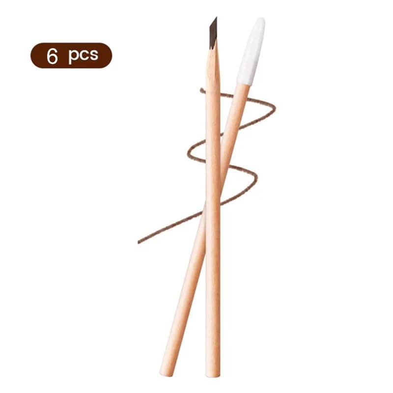 Waterproof Wooden Eyebrow Pencil (6PCS)