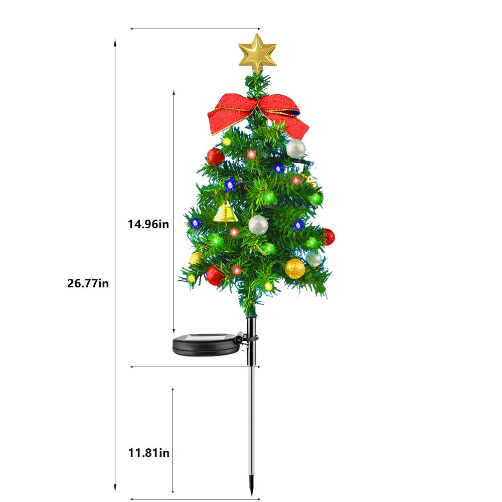 【Buy 1 Get 1 Free】Solar Color LED Christmas Tree Ground Light