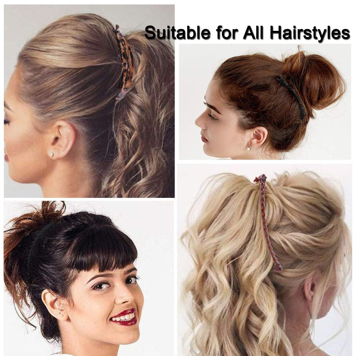 4pcs Vintage Fishtail Hair Clips Set