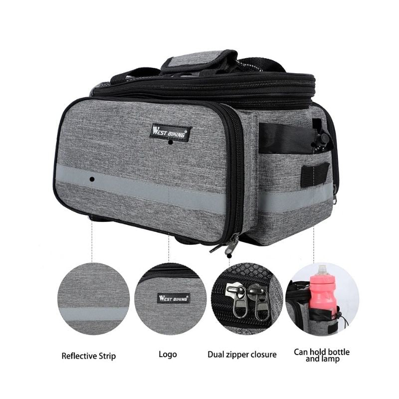 Rear Rack Bike Bag 20L – Waterproof & Large Capacity