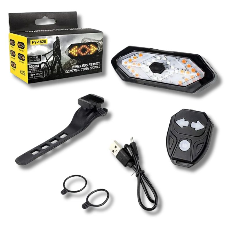 Bike Turn Signal Light – USB & Remote Control