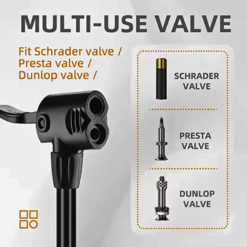 Bike Floor Pump – Gauge & Stable Base