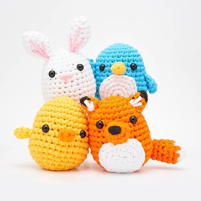 The WALD Beginners Crochet Kit with Easy Peasy Yarn as seen on Shark Tank - with Step-by-Step Video Tutorials - Pierre The Penguin