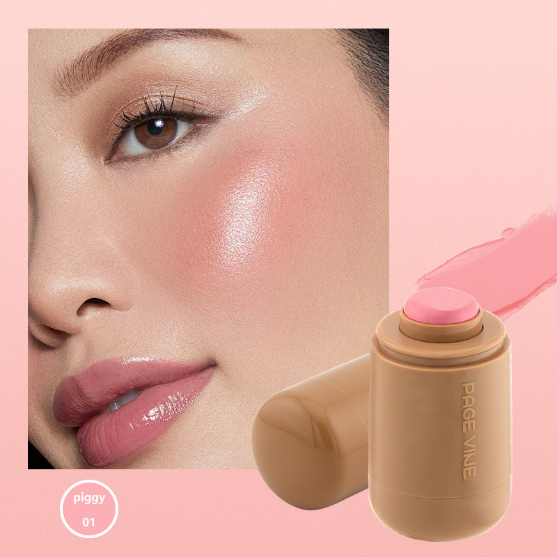 3-In-1 Natural Matte Blush Stick For Cheeks, Eyes, And Lips, Hydrating Formula (0.18 Ounce/pc)