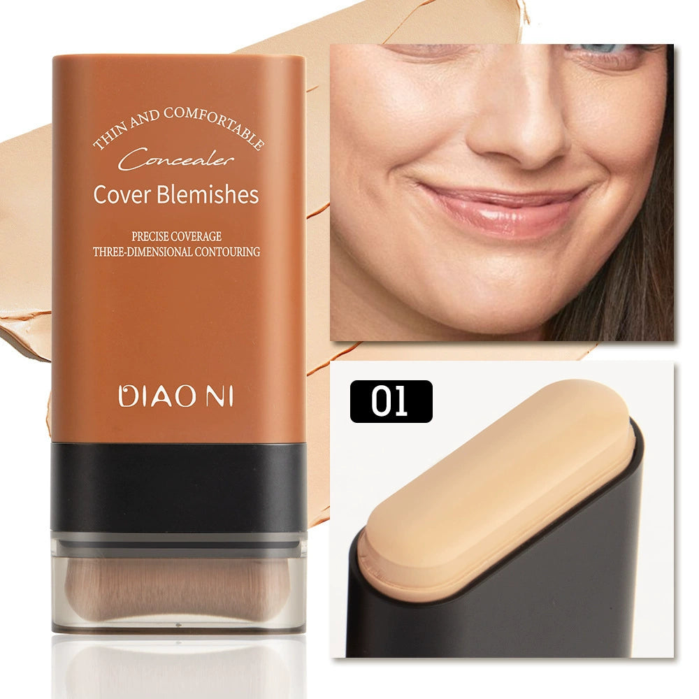 Instant Concealing Foundation Stick with Built-in Brush