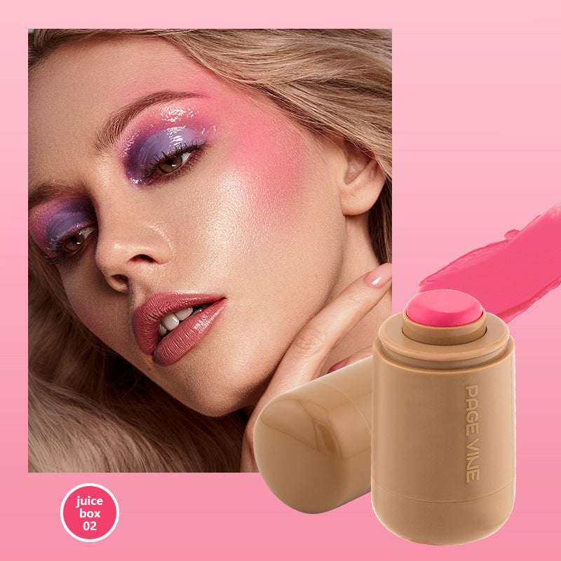 3-In-1 Natural Matte Blush Stick For Cheeks, Eyes, And Lips, Hydrating Formula (0.18 Ounce/pc)