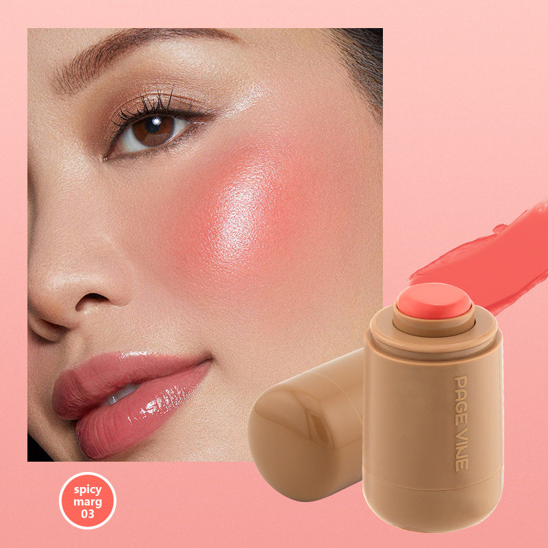 3-In-1 Natural Matte Blush Stick For Cheeks, Eyes, And Lips, Hydrating Formula (0.18 Ounce/pc)