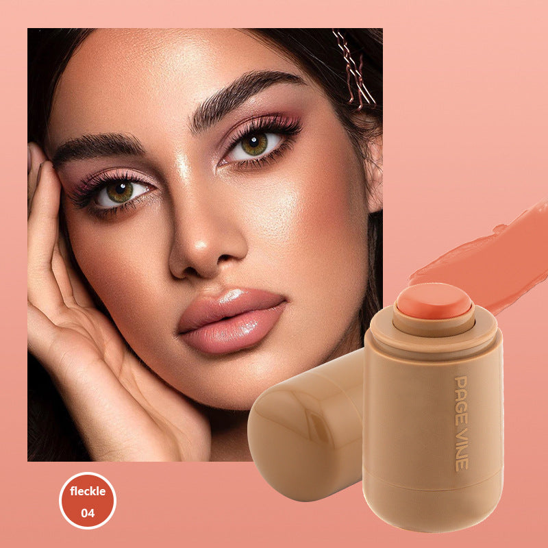 3-In-1 Natural Matte Blush Stick For Cheeks, Eyes, And Lips, Hydrating Formula (0.18 Ounce/pc)
