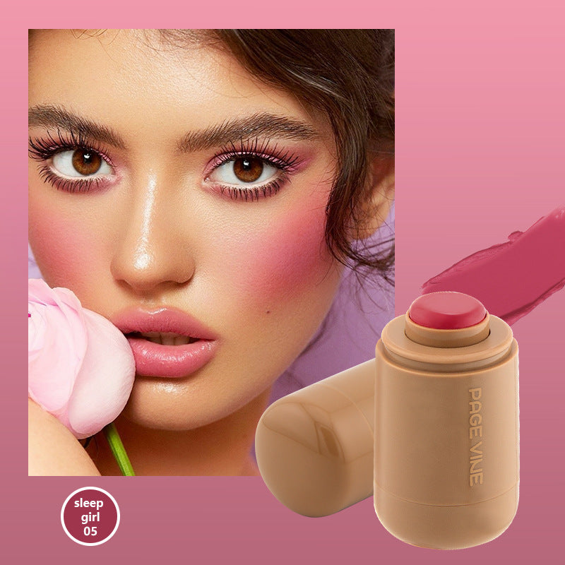 3-In-1 Natural Matte Blush Stick For Cheeks, Eyes, And Lips, Hydrating Formula (0.18 Ounce/pc)