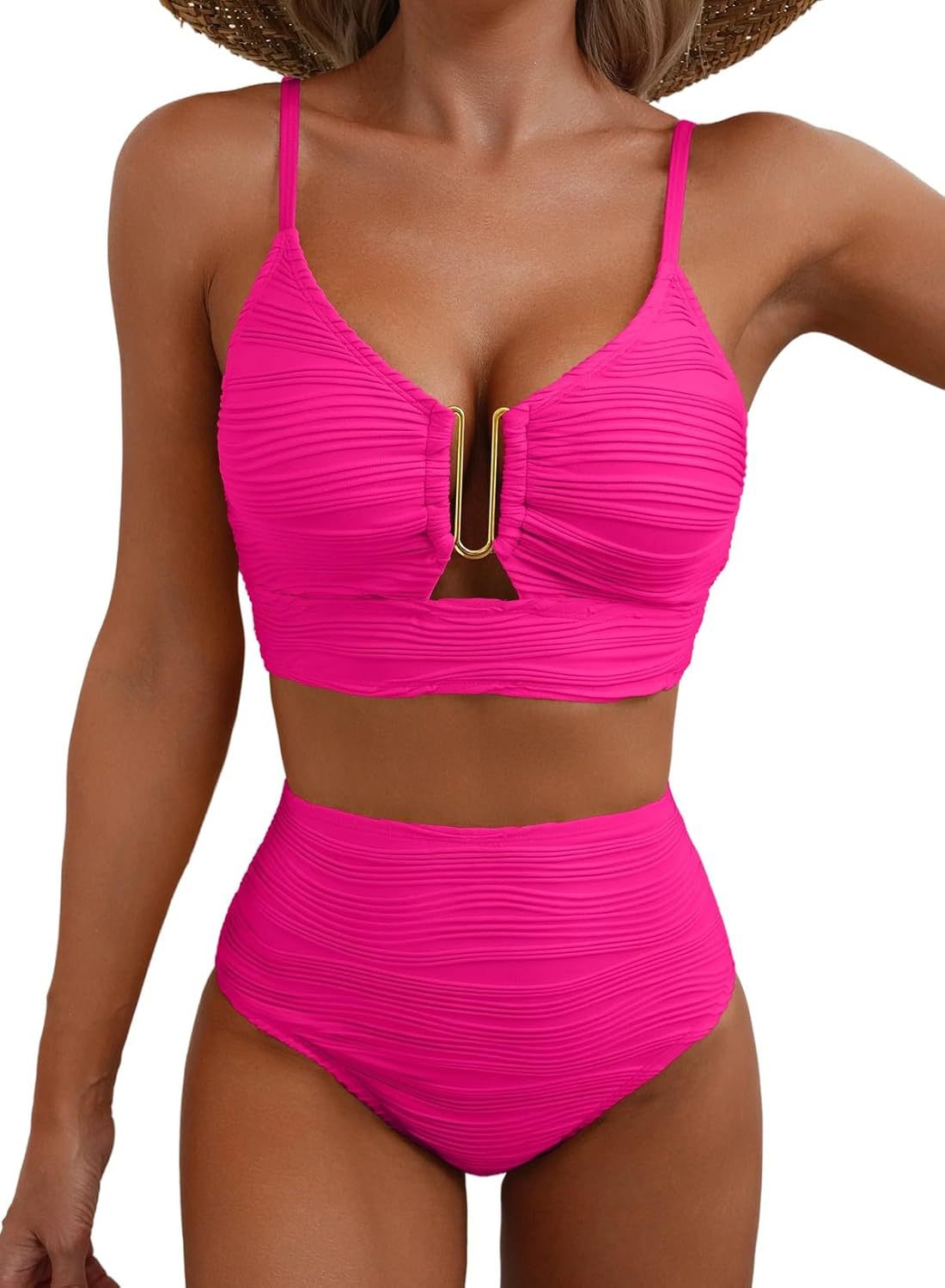 Textured Fitted Bikini