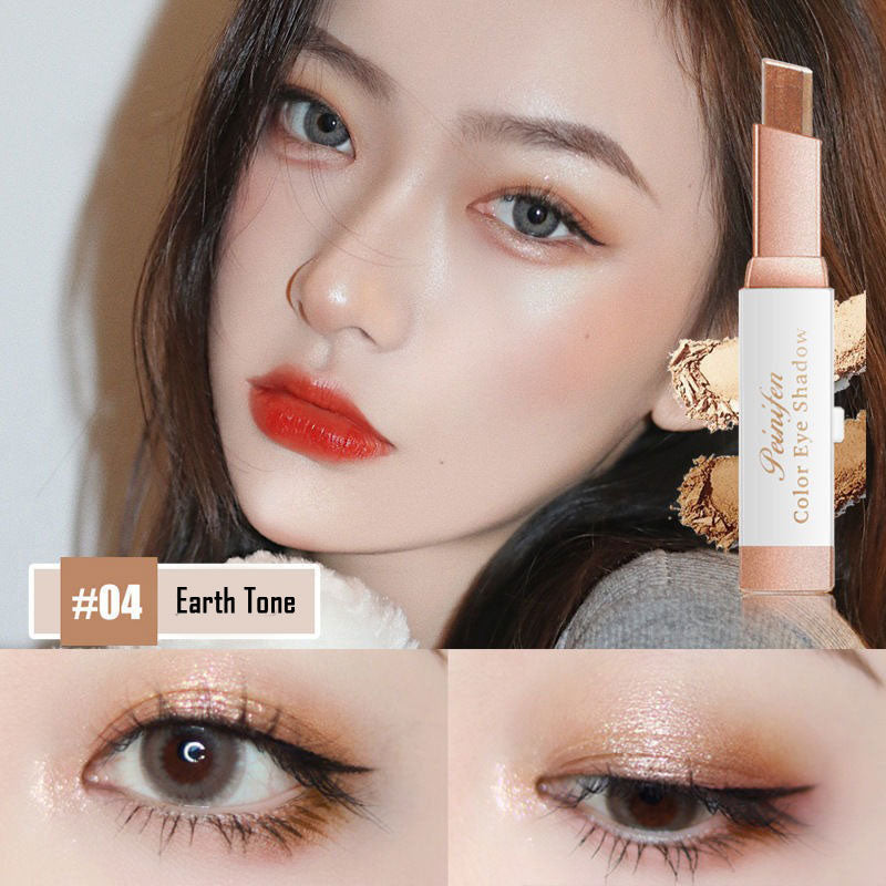 6 Colors Glitter Double Colors Eye Shadow Stick Gradient Eye Makeup