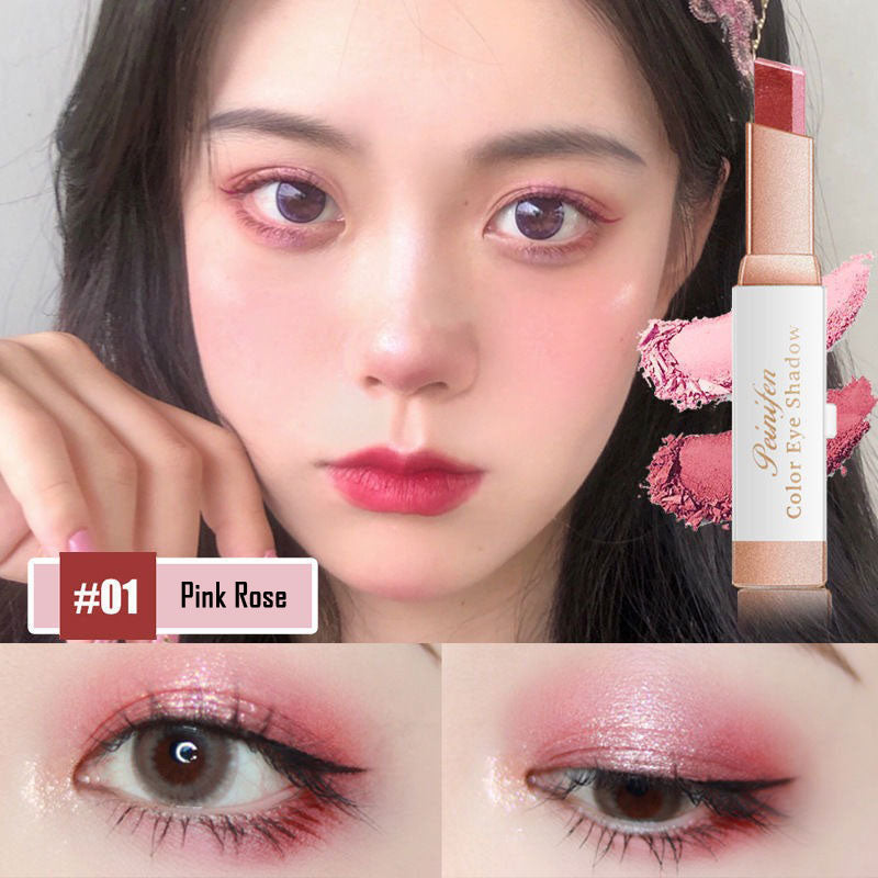 6 Colors Glitter Double Colors Eye Shadow Stick Gradient Eye Makeup