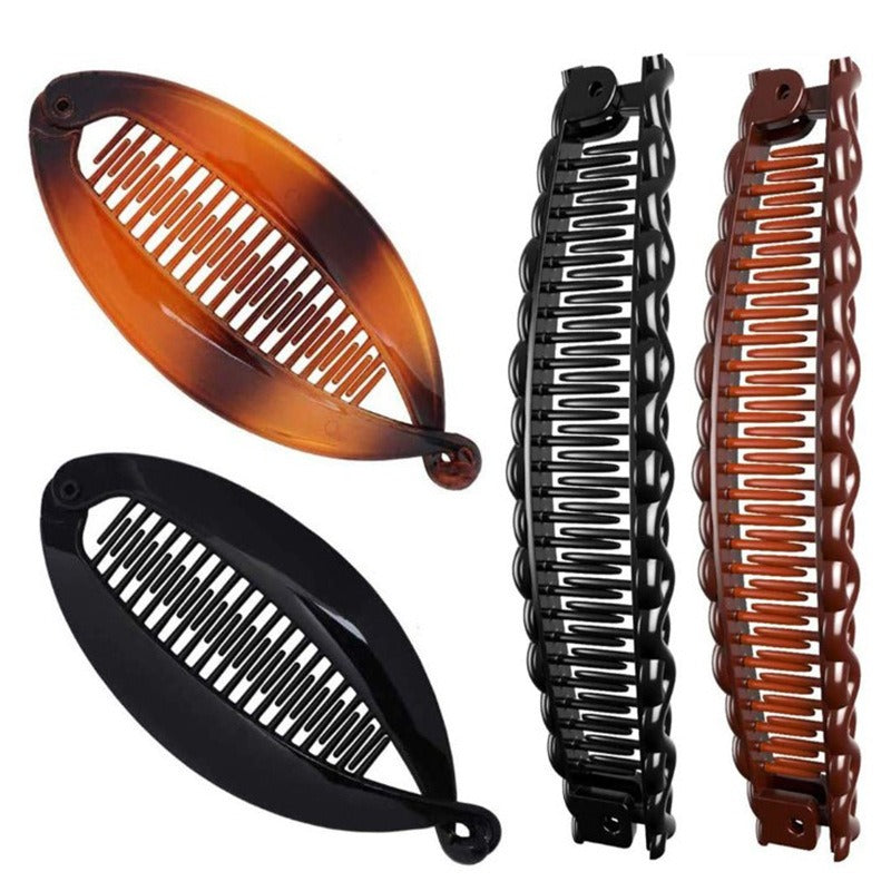 4pcs Vintage Fishtail Hair Clips Set