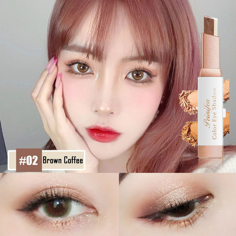 6 Colors Glitter Double Colors Eye Shadow Stick Gradient Eye Makeup