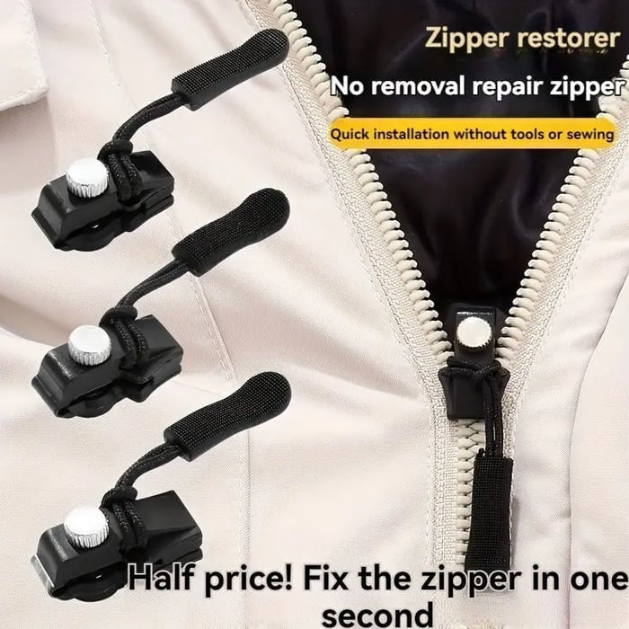 🔥Last Day Promotion 49% OFF🎁Removable Universal Zipper Repairer(BUY 2 GET 8 FREE & EACH ONLY £0.89)