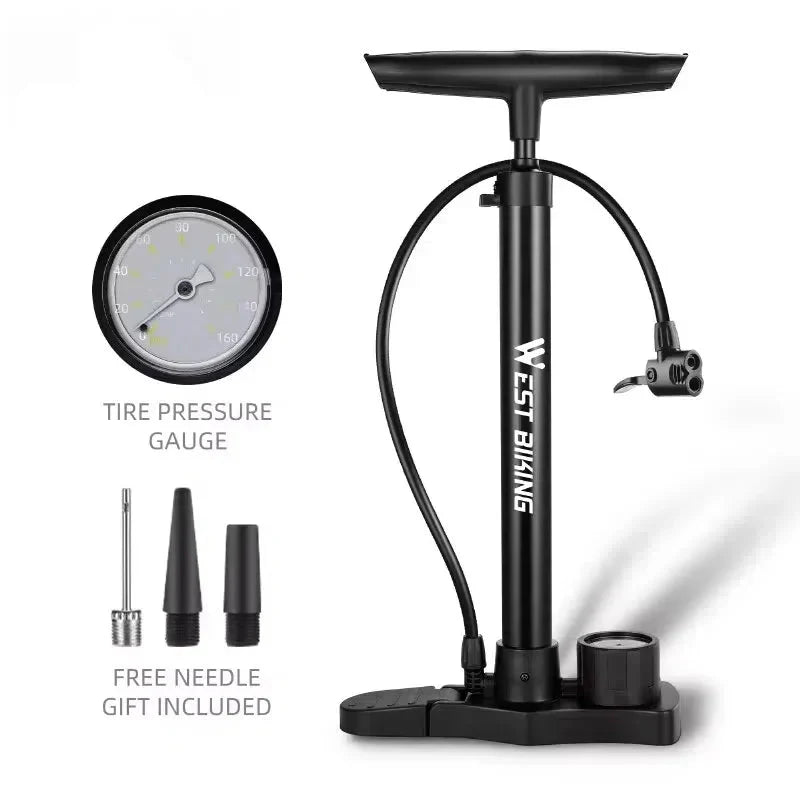 Bike Floor Pump – Gauge & Stable Base