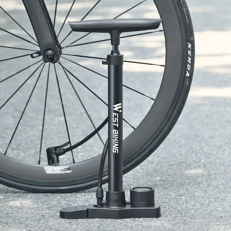 Bike Floor Pump – Gauge & Stable Base