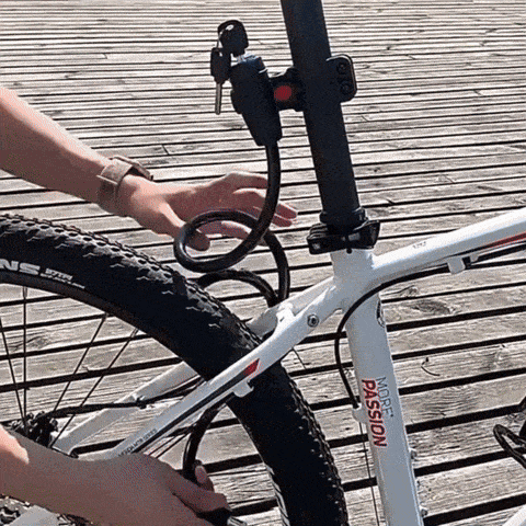 Bike Lock with Mount – Heavy Duty 80cm Anti-Theft Cable