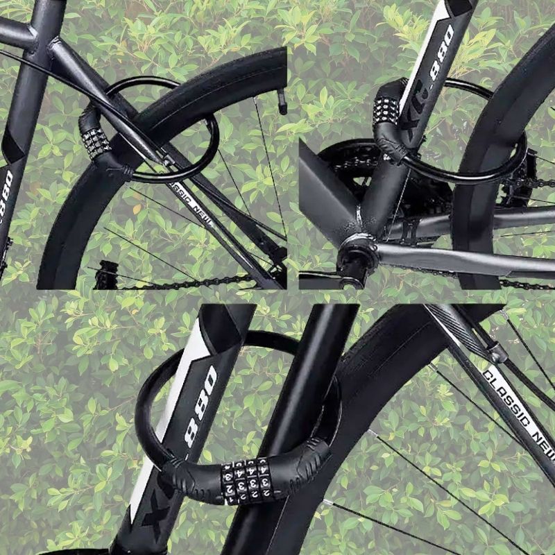 Bike Lock with 4-Digit Code – Lightweight Anti-Theft Cable for Daily Rides