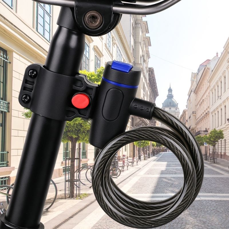 Bike Lock with Mount – Heavy Duty 80cm Anti-Theft Cable