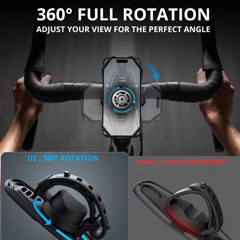 Bike Phone Holder – 360° Grip & Universal Fit