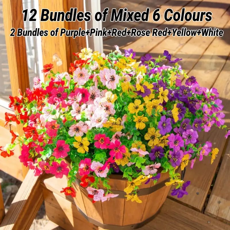💥Upgraded High-Grade Material💐UV Resistant Fade-Free Colourful Artificial Flower