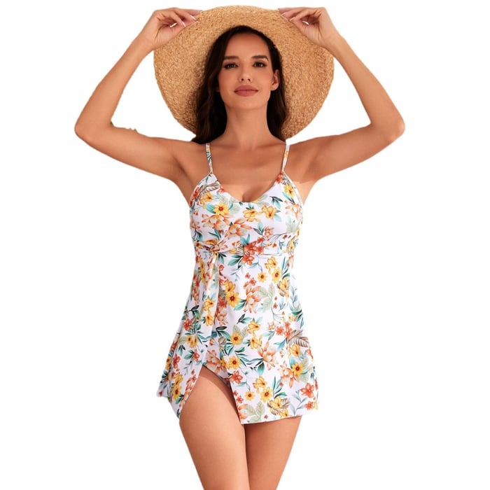 🔥Women Tummy Control Swim Dress with Shorts🔥Buy 2 Free Shipping🔥
