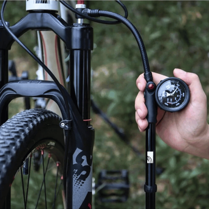 MTB Suspension Pump 300 PSI – Fork & Rear Shock with Gauge