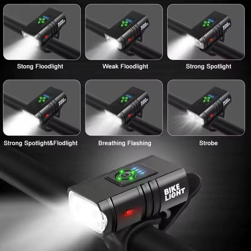 Front Bike Light – USB Rechargeable, 1000 Lumens LED