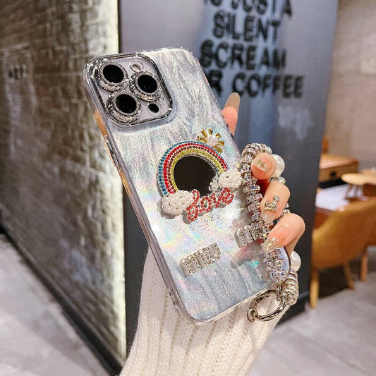 For iPhone case with rainbow and chain