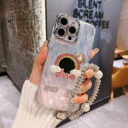For iPhone case with rainbow and chain