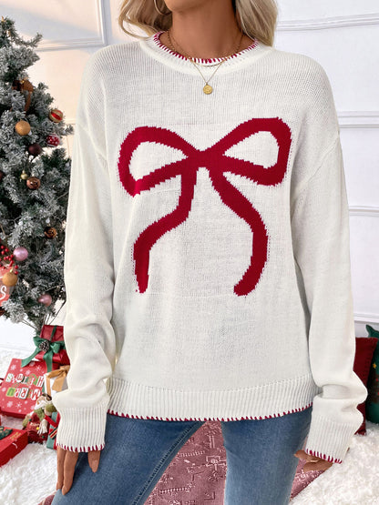 Oversized Round Neck Christmas Sweater