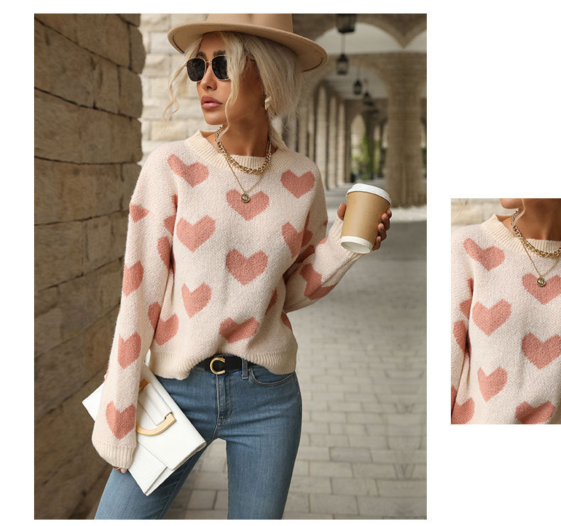 Heart Print Sweater