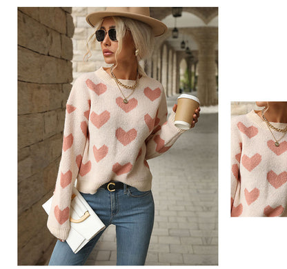 Heart Print Sweater