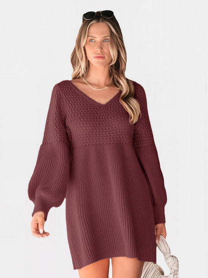 Bubble Sleeve Knit Dress